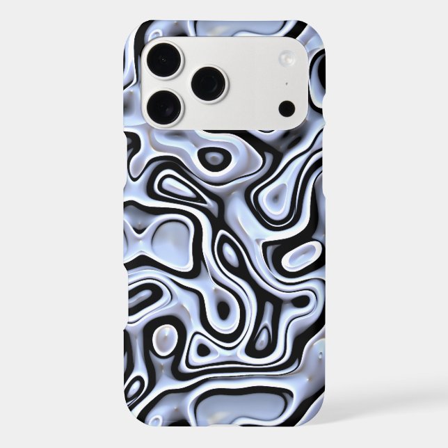 Hip Violet Blue Gray Black 3D Liquid Art Pattern Iphone Case (Back)