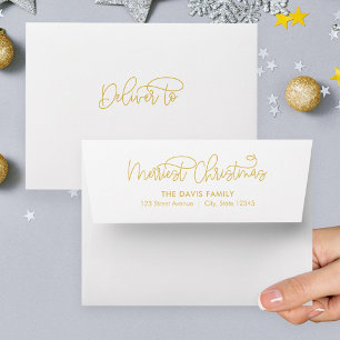 Hip Writing EDITABLE COLOR Christmas Envelopes