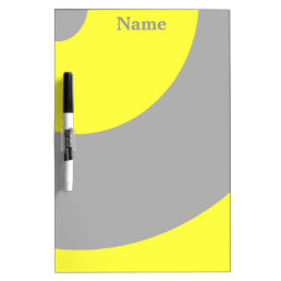 Hip Yellow and Grey Dry Erase Board