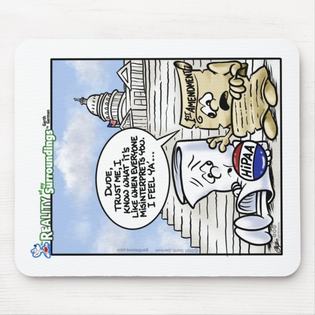 HIPAA 1st Amendment Misunderstood Mouse Pad (Front)