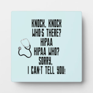 HIPAA Humor Plaque