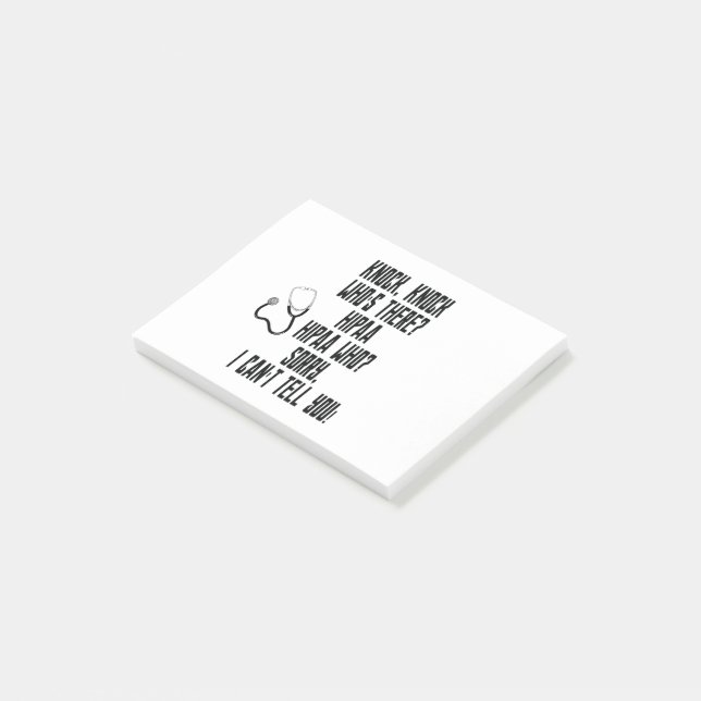 HIPAA Humor Post-it Notes (Angled)