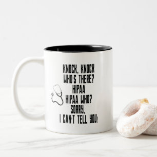 HIPAA Humor Two-Tone Coffee Mug