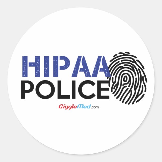 HIPAA Police Classic Round Sticker (Front)