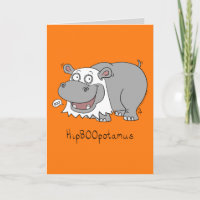 HipBOOpotamus - Halloween Hippo Greeting Card