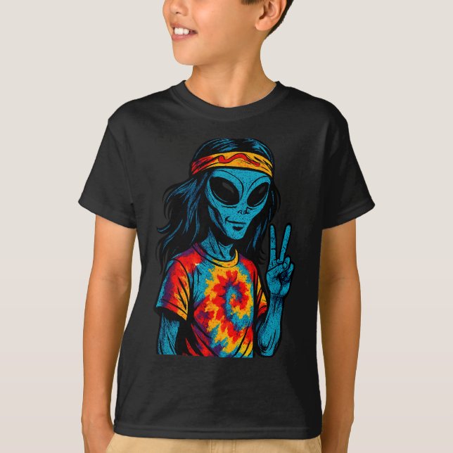 Hipe Alien Tie-dye Design  T-Shirt (Front)