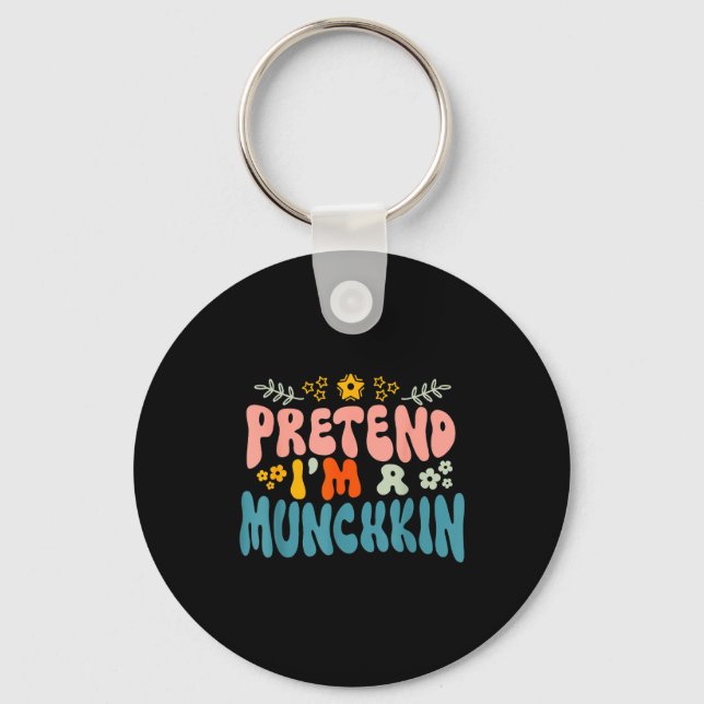 Hipe Halloween Costume Pretend I'm A Munchkin Cat  Keychain (Front)