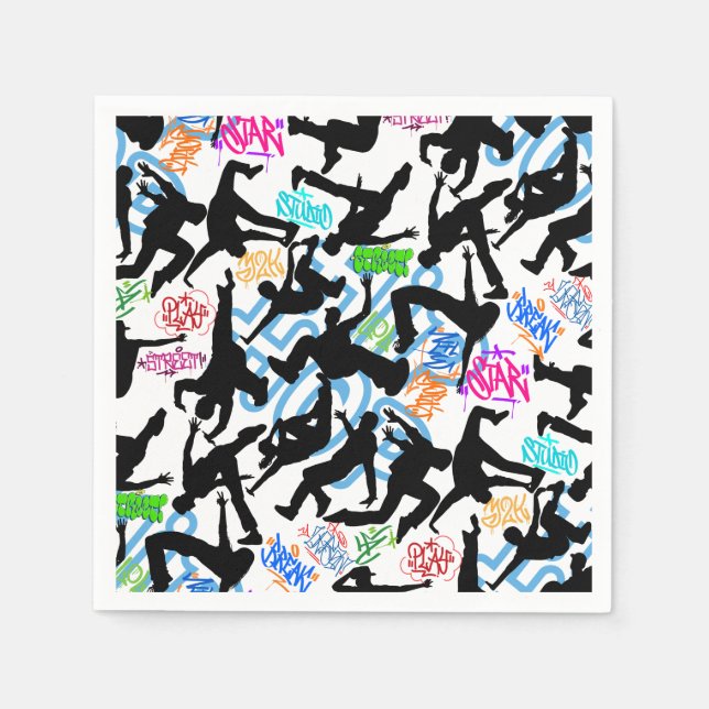 HipHop 50. Dance Pattern Napkins (Front)
