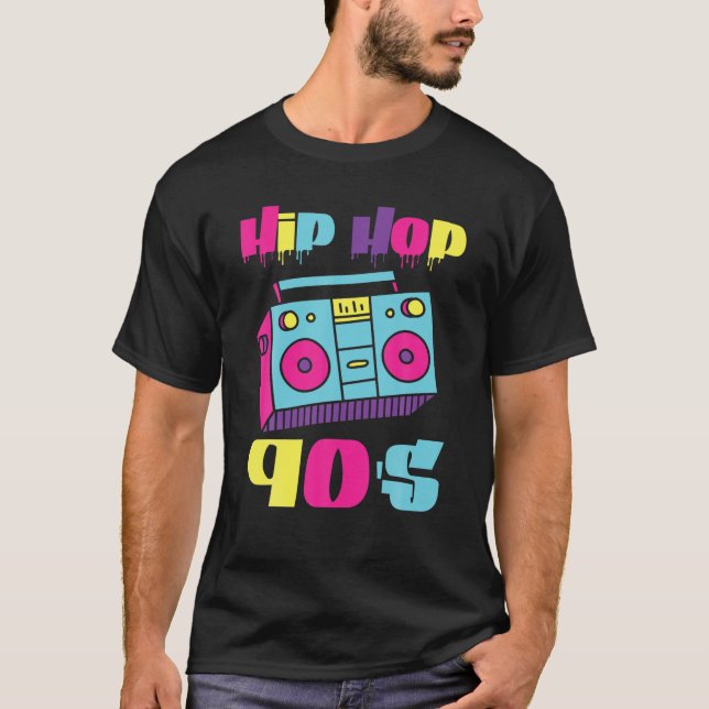 Hiphop 90S Music Throwback Hip Hop T-Shirt (Front)