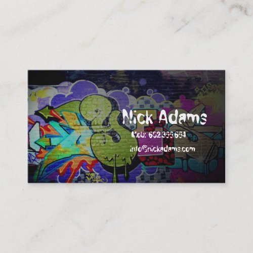 Hiphop Dancer or Graffiti Drawer Paint Color Business Card