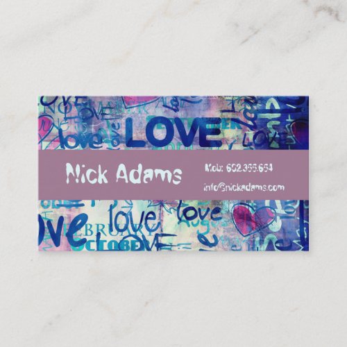 Hiphop Dancer or Graffiti Drawer Text Article Business Card