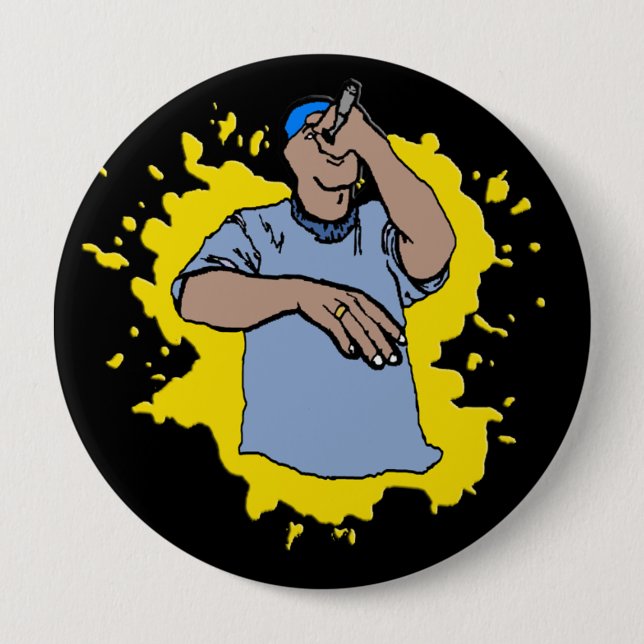 Hiphop Rap Button (Front)
