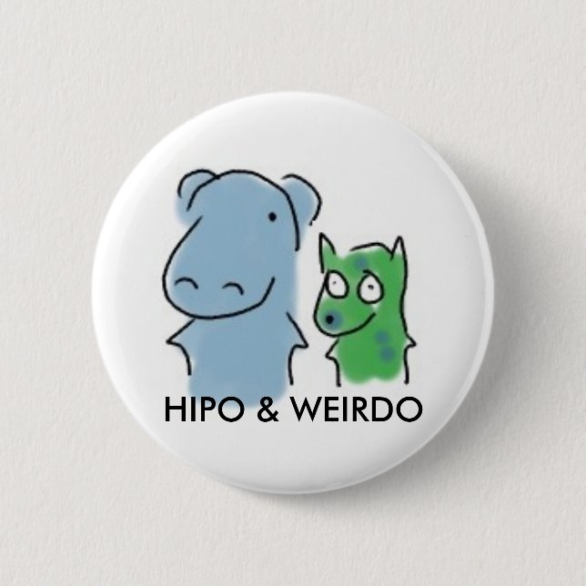Hipo & Weirdo badge Button (Front)