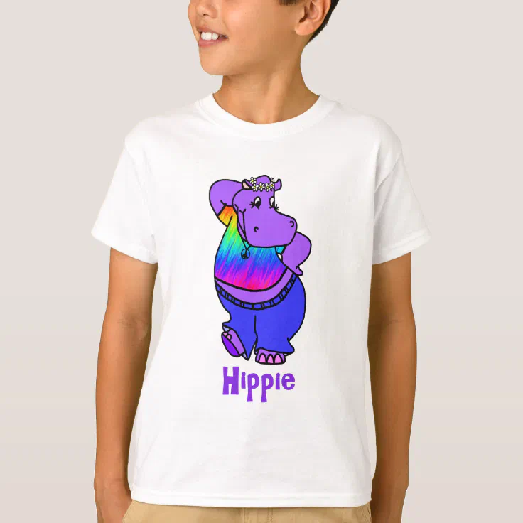 apotheker Leed knal Hippe" hippy hippo T-Shirt | Zazzle