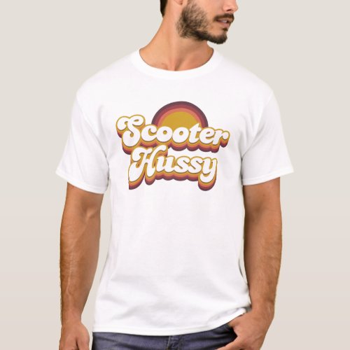 Hippie 1970s Counterculture Scooter Hussy T_Shirt