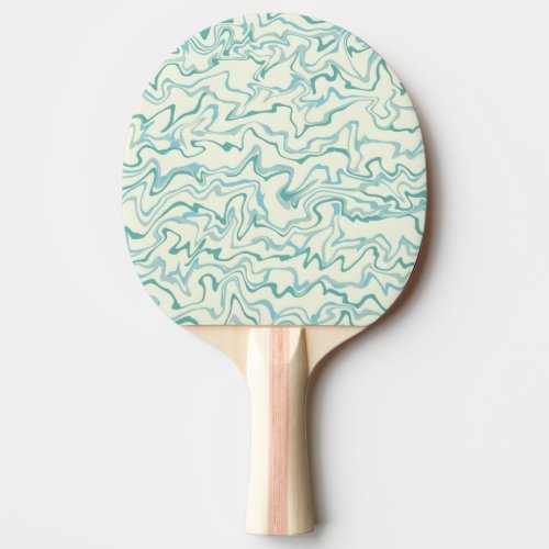 Hippie 70s Blue Marble Liquid Swirl Boho Pattern Ping Pong Paddle