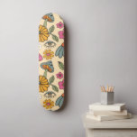 Hippie 70s Floral Mushroom Boho Floral Eye Pattern Skateboard<br><div class="desc">This cool skateboard featuring cool 70s style hippie pattern would make a wonderful gift for someone,  who loves all things retro!</div>