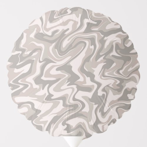 Hippie 70s Grey Marble Liquid Swirl Boho Pattern Balloon