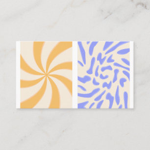 Hippie 70s posters in groovy style business card