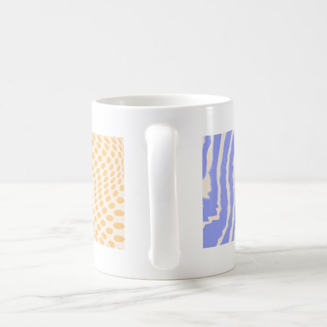 Hippie 70s posters in groovy style coffee mug (Handle)