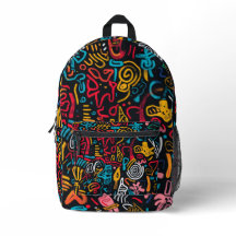 Hippie All Over Print School Bag