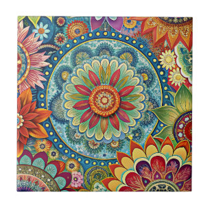 Hippie Art Ceramic Tile