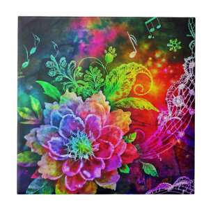 Hippie Art Ceramic Tile