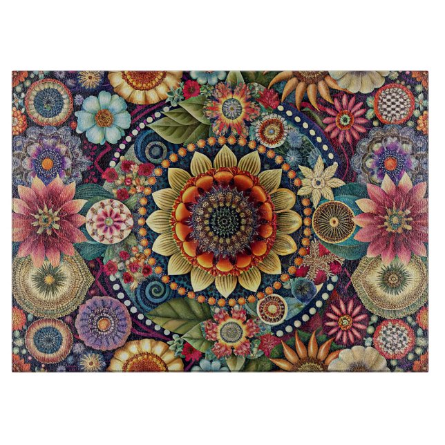 Hippie Art Cutting Board (Front)