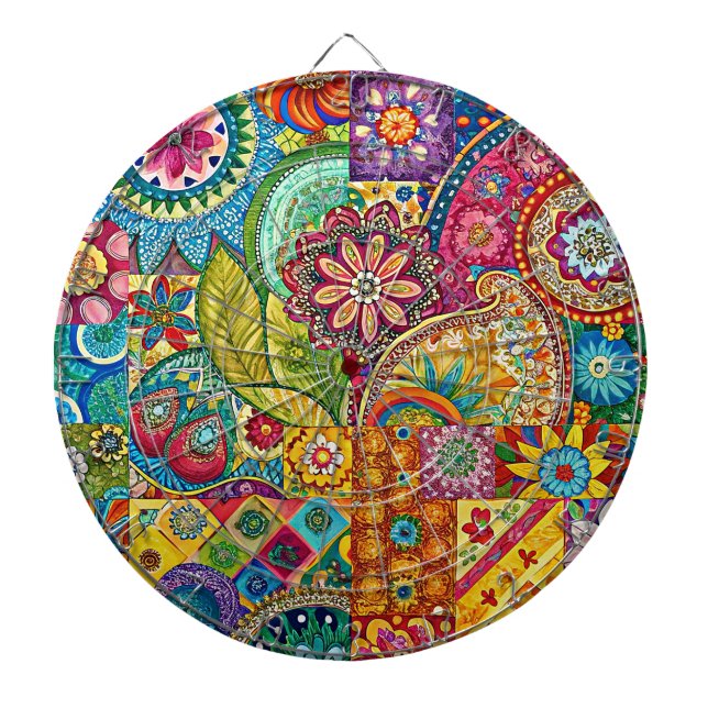 Hippie Art Dartboard (Front)