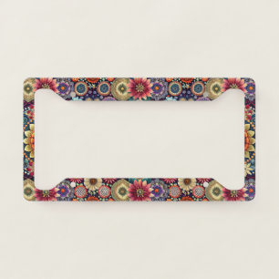 Hippie Art License Plate Frame