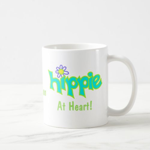 Hippie at Heart Turquoise Art Name Personalized Coffee Mug