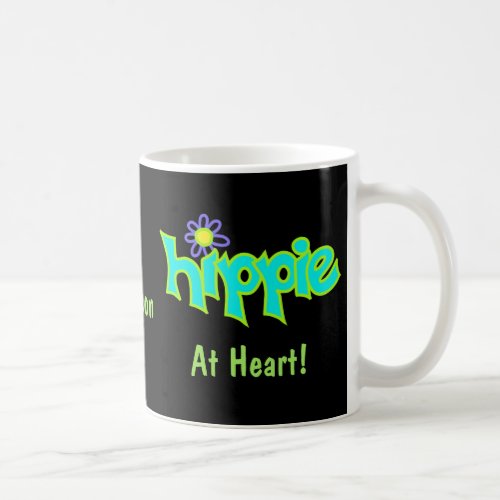 Hippie at Heart Turquoise Art Name Personalized Coffee Mug