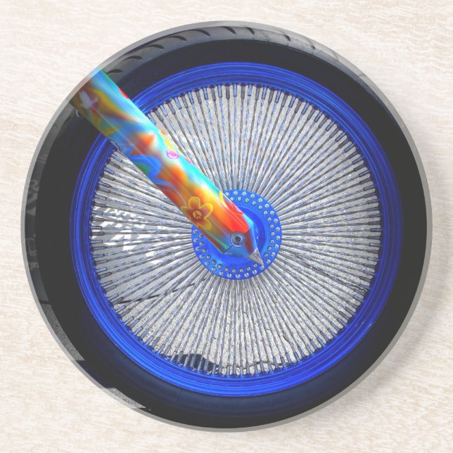 Hippie Bike Drink Coaster (Front)