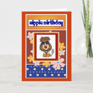 Hippie Birthday Card