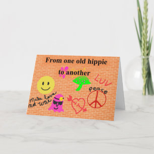 Hippie Birthday Card