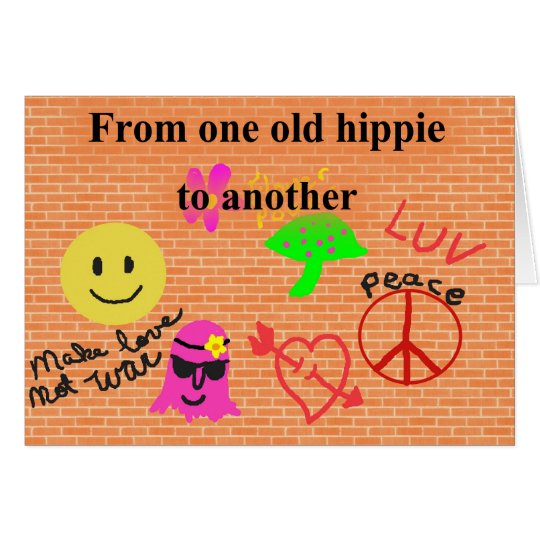 Hippie Birthday Card | Zazzle