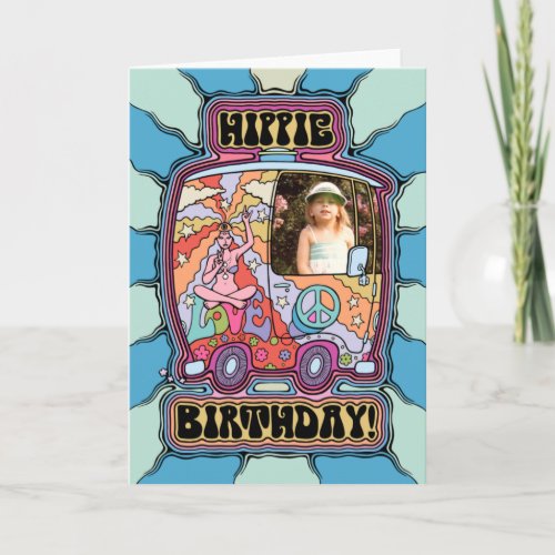 Hippie Birthday Personalizable Card