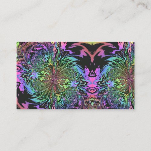 Hippie Boho Floral Tie Dye Rainbow Business Card