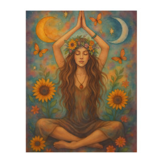 Hippie Boho Goddess – Sun, Moon & Sunflower Art