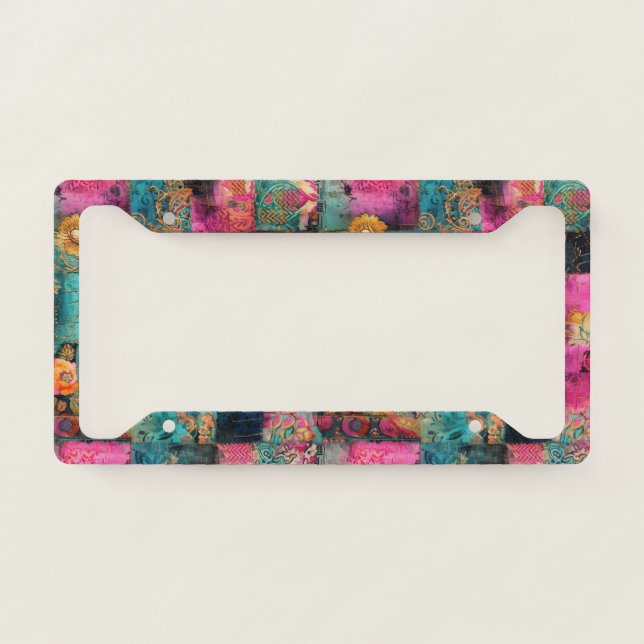 Hippie Boho License Plate Frame (Front)