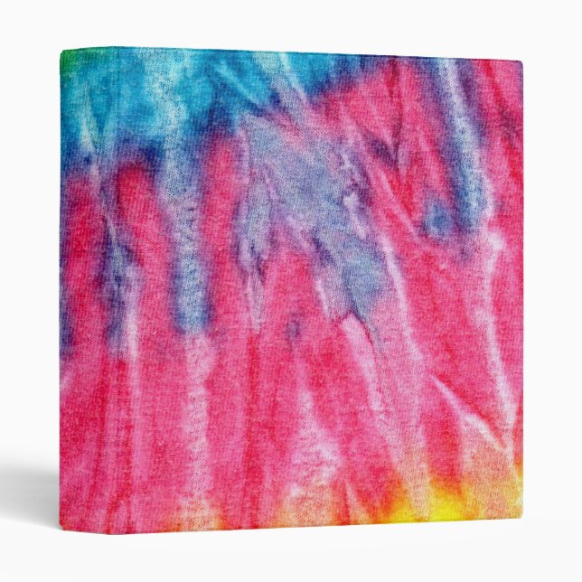 Hippie Boho Tie-Dye 3 Ring Binder (Front/Spine)