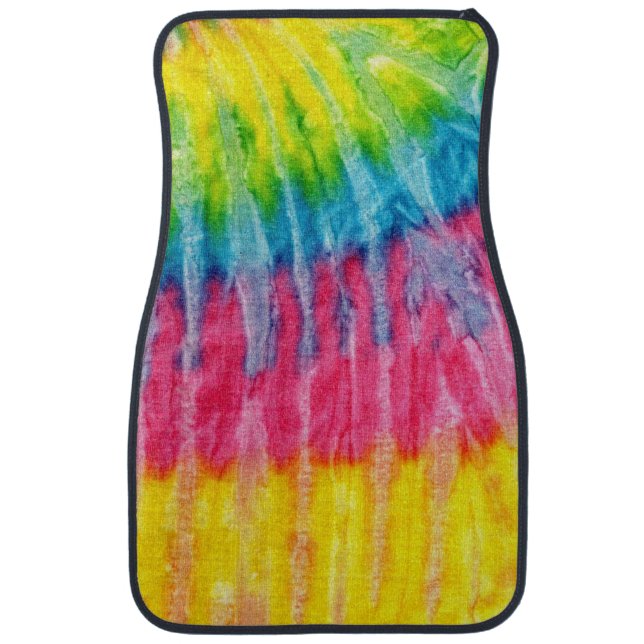 Hippie Boho Tie-Dye Car Mat (Front)