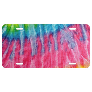 Hippie Boho Tie-Dye License Plate