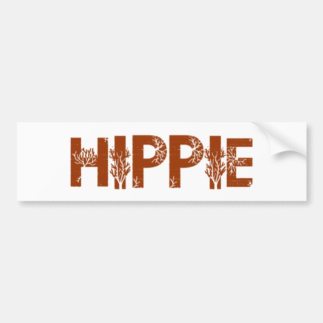 Hippie Bumper Sticker (Front)