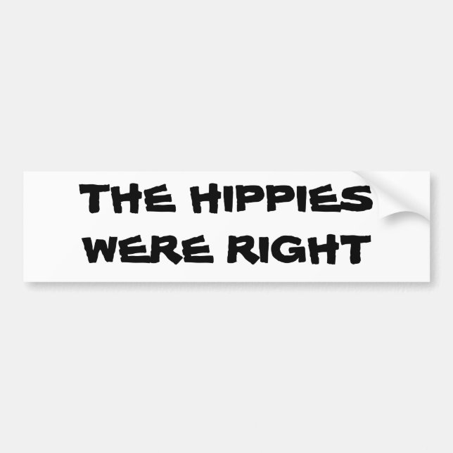 HIPPIE BUMPER STICKER (Front)
