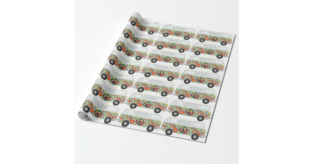 Hippie Bus Wrapping Paper | Zazzle