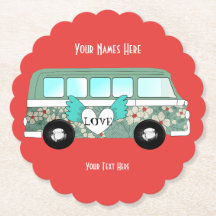 Hippie Camper Van Love Heart Fun Romantic