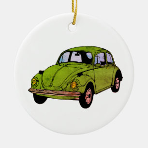 Hippie Car Drawing Circle Ornament