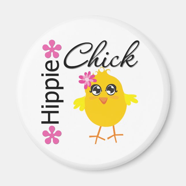 Hippie Chick 5 Magnet (Front)