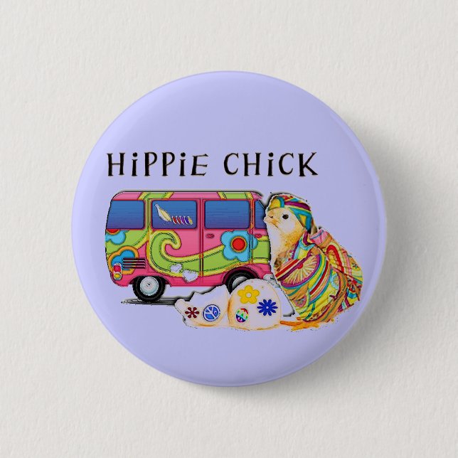 Hippie Chick Button (Front)